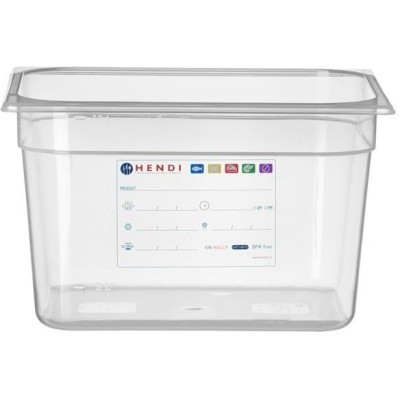 Kontejner GN 1/2 HACCP, HENDI, GN 1/2, 12,5L, Průhledná, 325x265x(H)200mm