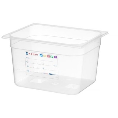 Kontejner GN 1/2 HACCP, HENDI, GN 1/2, 12,5L, Průhledná, 325x265x(H)200mm