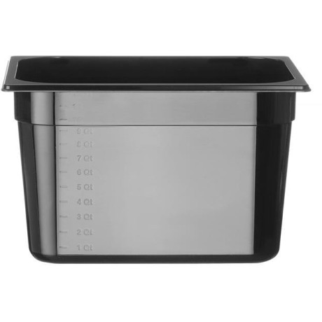 Kontejner GN 1/2 černý polykarbonát, HENDI, Profi Line, 12,5L, Černá, 325x265x(H)200mm