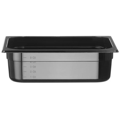 Kontejner GN 1/2 černý polykarbonát, HENDI, Profi Line, GN 1/2, 6,5L, Černá, 325x265x(H)100mm