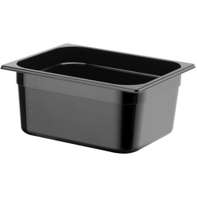 Kontejner GN 1/2 černý polykarbonát, HENDI, Profi Line, GN 1/2, 9,5L, Černá, 325x265x(H)150mm