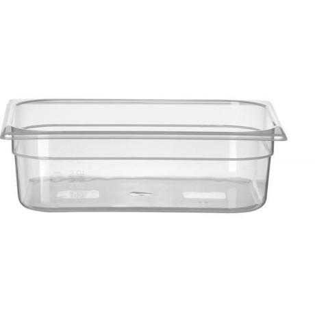 Kontejner GN 1/2 polypropylen, HENDI, Profi Line, GN 1/2, 6,5L, Průhledná, 325x265x(H)100mm