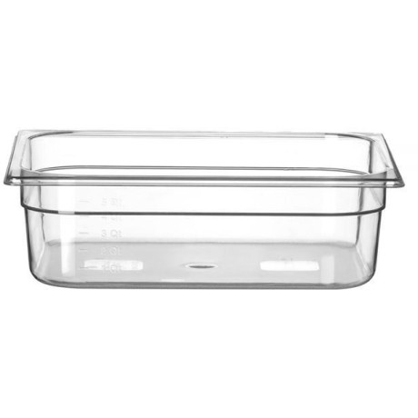 Kontejner GN 1/2 polykarbonát, HENDI, Profi Line, GN 1/2, 6,5L, Průhledná, 325x265x(H)100mm
