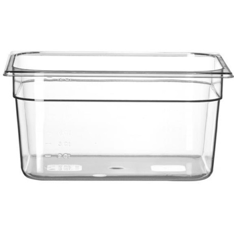 Kontejner GN 1/2 polykarbonát, HENDI, Profi Line, GN 1/2, 9,5L, Průhledná, 325x265x(H)150mm