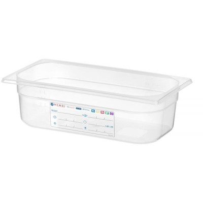 Kontejner GN 1/3 HACCP, HENDI, GN 1/3, 4L, Průhledná, 325x176x(H)100mm