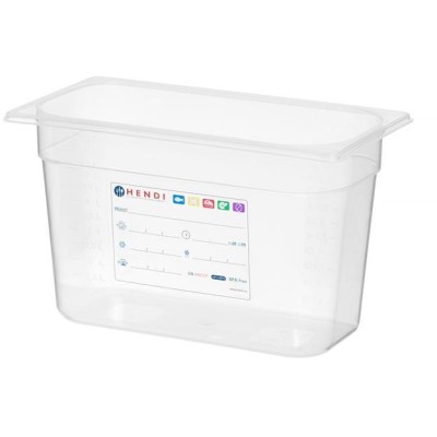 Kontejner GN 1/3 HACCP, HENDI, GN 1/3, 7,8L, Průhledná, 325x176x(H)200mm