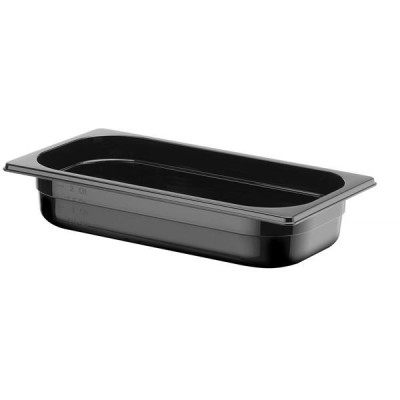 Kontejner GN 1/3 černý polykarbonát, HENDI, Profi Line, GN 1/3, 2,5L, Černá, 325x176x(H)65mm