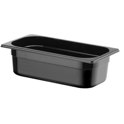 Kontejner GN 1/3 černý polykarbonát, HENDI, Profi Line, GN 1/3, 4L, Černá, 325x176x(H)100mm