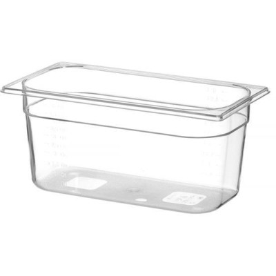 Kontejner GN 1/3 polykarbonát, HENDI, Profi Line, GN 1/3, 5,7L, Průhledná, 325x176x(H)150mm