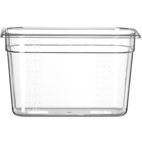 Kontejner GN 1/3 polykarbonát, HENDI, Profi Line, GN 1/3, 7,8L, Průhledná, 325x176x(H)200mm