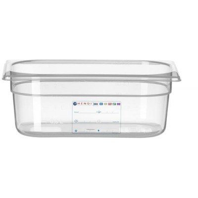 Kontejner GN 1/4 HACCP, HENDI, GN 1/4, 2,8L, Průhledná, 265x162x(H)100mm