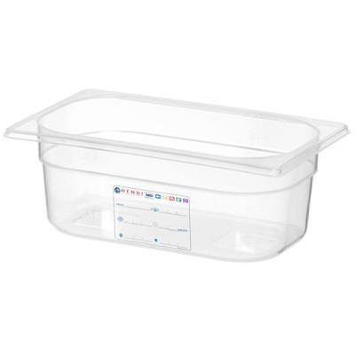 Kontejner GN 1/4 HACCP, HENDI, GN 1/4, 2,8L, Průhledná, 265x162x(H)100mm