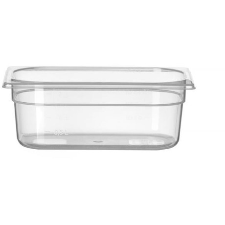 Kontejner GN 1/4 polypropylen, HENDI, Profi Line, GN 1/4, 2,8L, Průhledná, 265x162x(H)100mm