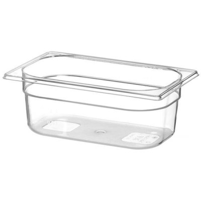 Kontejner GN 1/4 polykarbonát, HENDI, Profi Line, GN 1/4, 2,8L, Průhledná, 265x162x(H)100mm