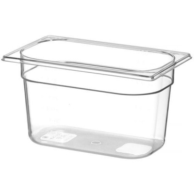 Kontejner GN 1/4 polykarbonát, HENDI, Profi Line, GN 1/4, 4L, Průhledná, 265x162x(H)150mm