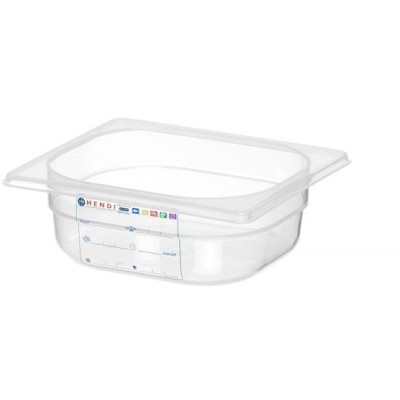 Kontejner GN 1/6 HACCP, HENDI, GN 1/6, 1L, Průhledná, 176x162x(H)65mm