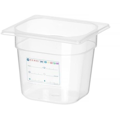 Kontejner GN 1/6 HACCP, HENDI, GN 1/6, 2,4L, Průhledná, 176x162x(H)150mm