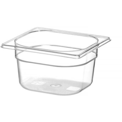 Kontejner GN 1/6 polykarbonát, HENDI, Profi Line, GN 1/6, 1,6L, Průhledná, 176x162x(H)100mm
