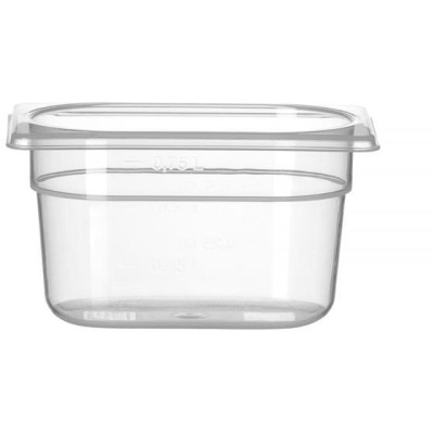 Kontejner GN 1/9 z polypropylenu, HENDI, Profi Line, 1,0, GN 1/9, 1L, Průhledná, 176x108x(H)100mm