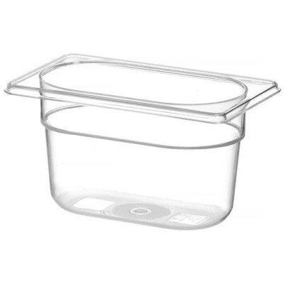 Kontejner GN 1/9 polykarbonát, HENDI, Profi Line, GN 1/9, 1L, Průhledná, 176x108x(H)100mm