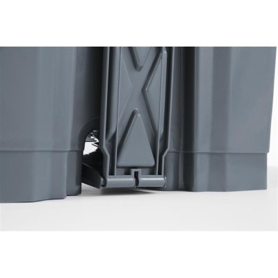 Nádoba na odpadky s pedálem, AmerBox, 68L, Světle šedá, 490x410x(H)660mm