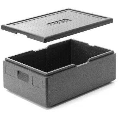 Tepelně izolační nádoba Pyocellan, HENDI, Kitchen Line, GN 1/1, 53L, Černá, 685x485x(H)260mm