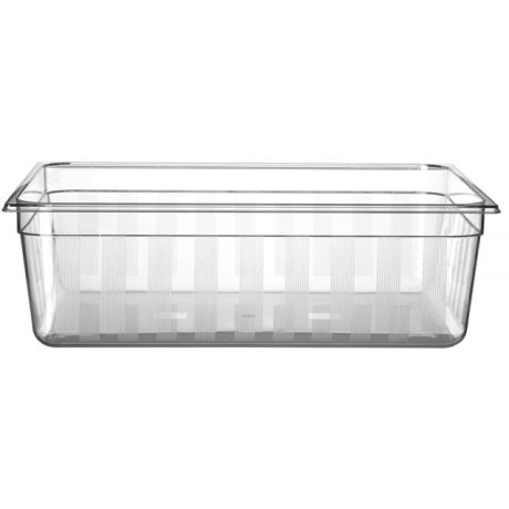 Polykarbonátová nádoba GN 2/1, HENDI, GN 2/1, 58L, Průhledná, 650x530x(H)200mm