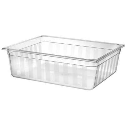 Polykarbonátová nádoba GN 2/1, HENDI, GN 2/1, 58L, Průhledná, 650x530x(H)200mm