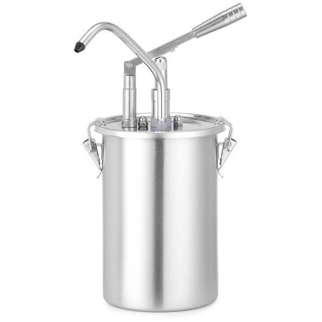 Nerezová nádoba na omáčku s dávkovačem, HENDI, 4,5L, ⌀180x(H)420mm