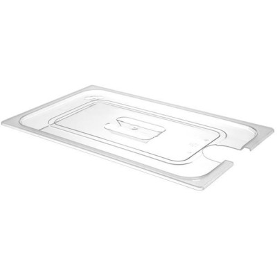 Víko pro polykarbonátové GN nádoby s výřezem pro sous-vide cirkulátor, HENDI, GN 1/1, Průhledná, 530x325mm