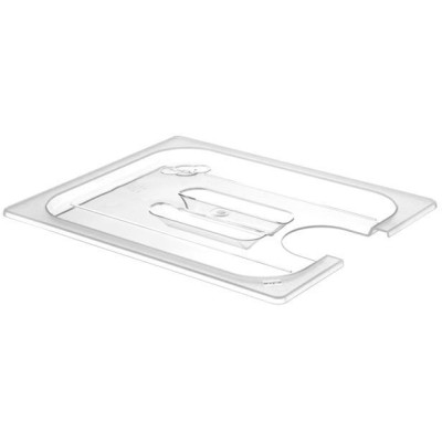 Víko pro polykarbonátové GN nádoby s výřezem pro sous-vide cirkulátor, HENDI, GN 1/2, Průhledná, 265x325mm