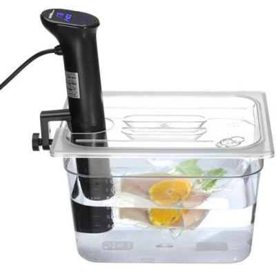 Víko pro polykarbonátové GN nádoby s výřezem pro sous-vide cirkulátor, HENDI, GN 1/2, Průhledná, 265x325mm