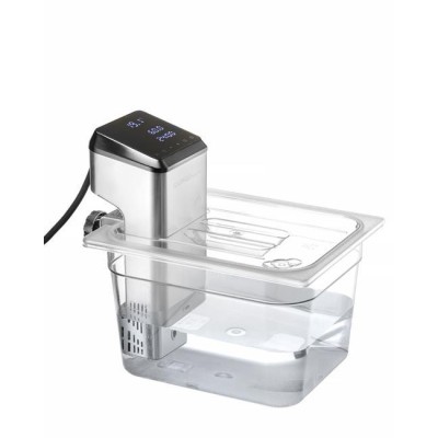 Víko pro polykarbonátové nádoby GN s výřezem pro cirkulační čerpadlo sous vide, HENDI, GN 1/2, Průhledná, 265x325mm
