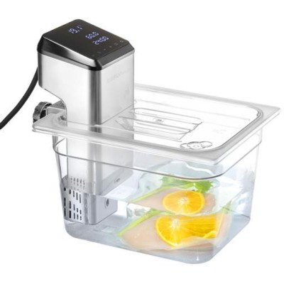 Víko pro polykarbonátové nádoby GN s výřezem pro cirkulační čerpadlo sous vide, HENDI, GN 1/2, Průhledná, 265x325mm