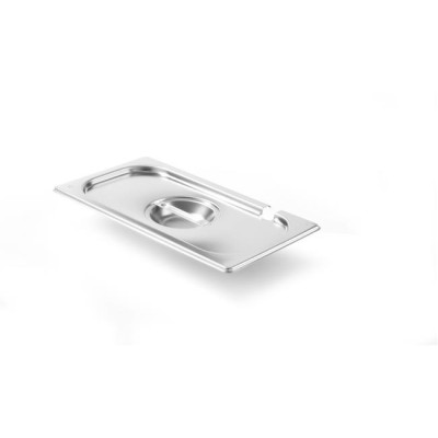 Víko pro nádoby GN s výřezem pro naběračku, HENDI, Kitchen Line, GN 1/3, 325x176mm