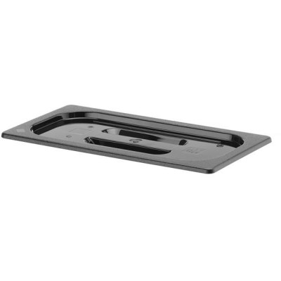 Víko z černého polykarbonátu pro nádoby GN, HENDI, GN 1/3, Černá, 325x176mm