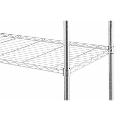 Úložný regál s 5 policemi, HENDI, Chrom, 910x455x(H)1830mm