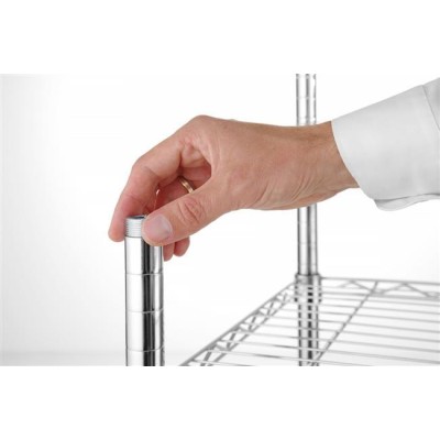 Úložný regál s 5 policemi, HENDI, Chrom, 910x455x(H)1830mm
