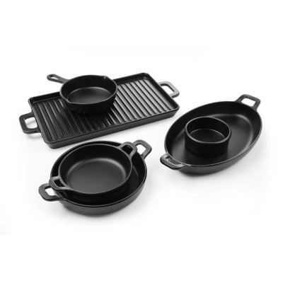 Mini oválná pánev Little Chef, Fine Dine, Černá, 263x140x(H)37mm