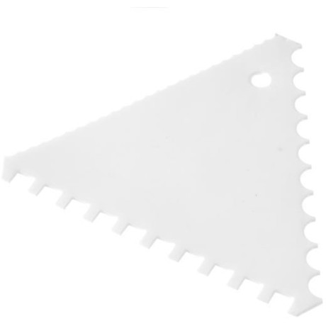 Stěrka na těsto, trojúhelníkový hřeben - sada 6 kusů, HENDI, velké zuby, 6 ks, 110x110x(H)mm