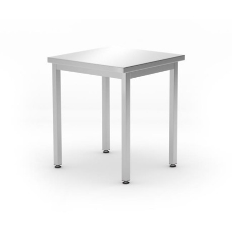 Centrální stůl – přišroubovaný, hloubka 600 mm, HENDI, Budget Line, 600x600x(H)850mm