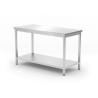 Centrální stůl s policí – přišroubovaný, hloubka 600 mm, HENDI, Kitchen Line, 1200x600x(H)850mm