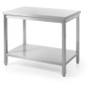 Středový stůl s policí – přišroubovaný, HENDI, Profi Line, 800x700x(H)850mm