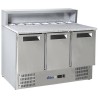 třídveřový chladicí stůl s horní deskou a žulovou pracovní deskou, Arktic, 219L, 230V/156W, 700x1365x(H)1070mm