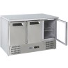 Třídveřový chladicí stůl s pracovní deskou a podstavcem, Arktic, 219L, 230V/152W, 700x1365x(H)855mm