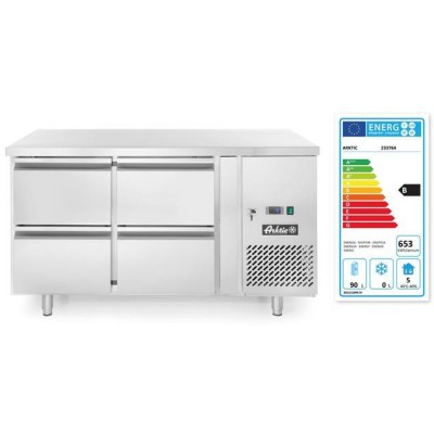 Chladicí stůl se 4 zásuvkami a postranními skříňkami, Arktic, Profi Line, 230V/250W, 1360x700x(H)858mm