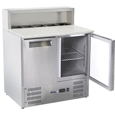 Chladicí stoly s nástavbou a žulovou deskou, Arktic, 247L, 230V/145W, 900x700x(H)1070mm