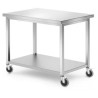 Mobilní stůl, s policí – přišroubovaný, HENDI, Kitchen Line, 1000x700x(H)850mm