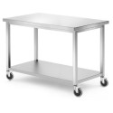Mobilní stůl, s policí – přišroubovaný, HENDI, Kitchen Line, 1200x600x(H)850mm