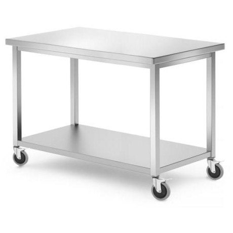 Mobilní stůl, s policí – přišroubovaný, HENDI, Kitchen Line, 1200x600x(H)850mm